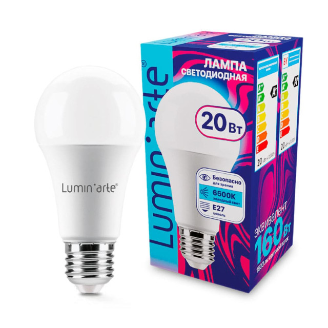 Лампа светодиодная Lumin'arte LSTD-A60-20W6KE27 LSTD-A60 20Вт 6500K E27