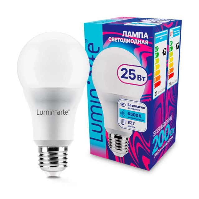 Лампа светодиодная Lumin'arte LSTD-A65-25W6KE27 LSTD-A65 25Вт 6500K E27