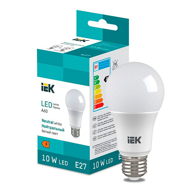 Лампа светодиодная IEK LED LL-I-A60-10-230-40-E27 груша 950lm 4000K