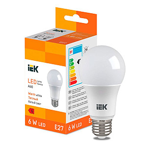 Лампа светодиодная IEK LED LL-I-A60-6-230-30-E27 груша 510lm 3000K