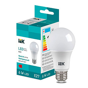 Лампа светодиодная IEK LED LL-I-A60-6-230-40-E27 груша 510lm 4000K