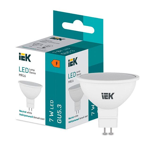 Лампа светодиодная IEK LED LL-I-MR16-7-230-40-GU5.3 GU5.3 570lm 4000K