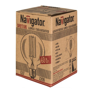 Ретро лампа Navigator 71 956 Эдисона NI-V-G95-SC19-60-230-E27-CLG
