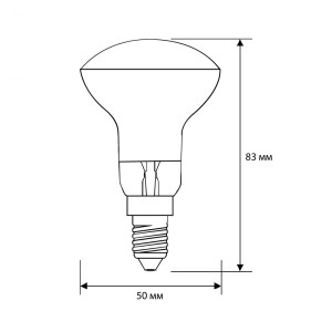 Лампа накаливания Camelion 8978 MIC зеркальная 60 R50 E14