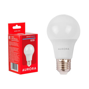 Лампа светодиодная Aurora Стандарт A200-035 A60 8Вт 230В E27 6000K