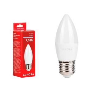 Лампа светодиодная Aurora A200-050 C37 Свеча 7.5Вт 230В E27 6000K