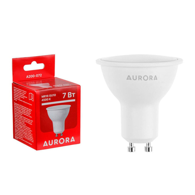 Лампа светодиодная Aurora A200-072 MR16 7Вт 230В GU10 4500K