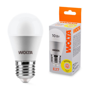 Лампа светодиодная Wolta 25Y45GL10E27 G45 10Вт 825лм 3000К Е27