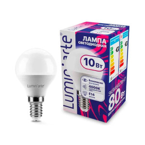 Лампа светодиодная Lumin'arte LSTD-G45-10W4KE14 10Вт 4000K E14