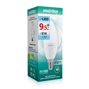 Лампа светодиодная SmartBuy SBL-С37-9_5-40К-Е14 Led