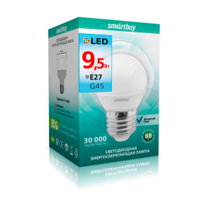 Лампа светодиодная SmartBuy SBL-G45-9_5-40K-E27 G45-9.5W/4000/Е27