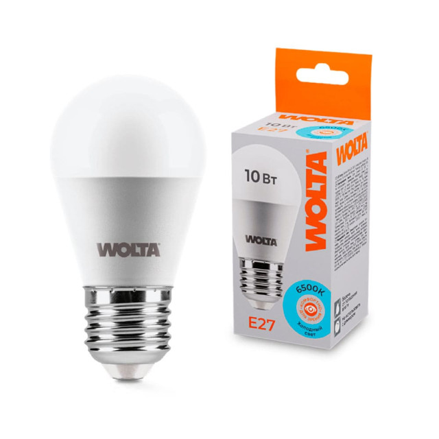 Лампа светодиодная Wolta 25W45GL10E27 G45 10Вт 825лм 6500К Е27