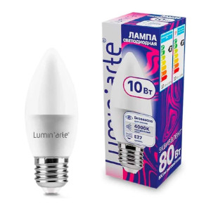 Лампа светодиодная Lumin'arte LSTD-С37-10W4KE27 10Bт 4000К Е27