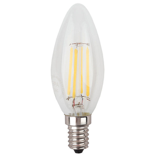 Лампа светодиодная Эра F-LED B35-7W-840-E14 Б0048379 QX F-LED-6 Ват-B35-4000K-E14 филаментная