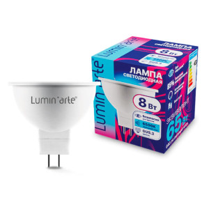 Лампа светодиодная Lumin'arte LSTD-MR16-8W6.5KGU5.3 8Вт 6500K GU5.3