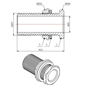 Врезка AV Engineering AVE303012 1/2