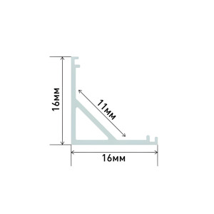 Профиль Эра 1616-1 Б0039446 угловой CAB280 анодированный 16*16 мм 2 м