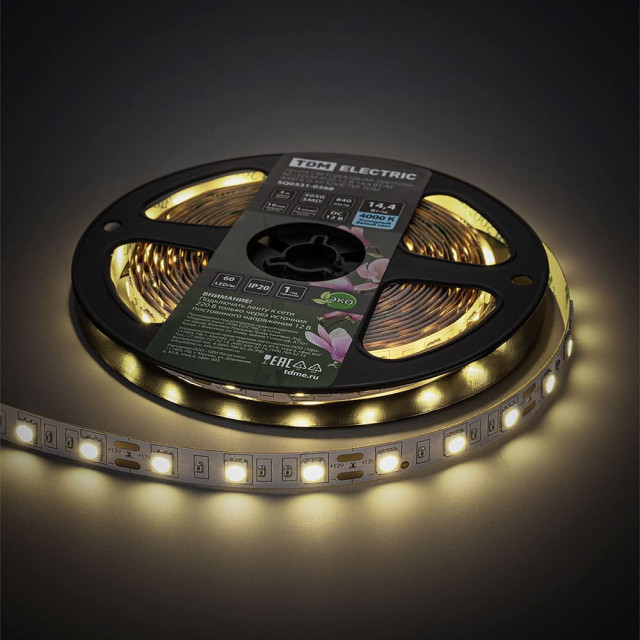 Лента TDM Electric SQ0331-0368 LED SMD5050-60 LED м-IP20-12 В-14.4 Вт м 4000К 5 м
