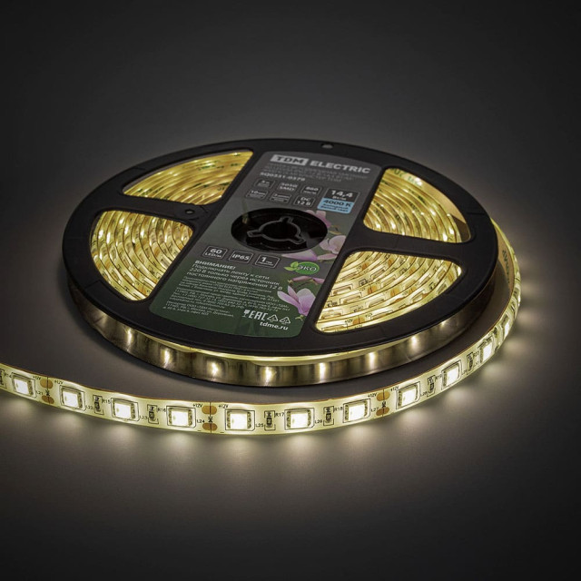 Лента TDM Electric SQ0331-0379 LED SMD5050-60 LED м-IP65-12 В-14.4 Вт м 4000К 5 м