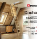 Лестница чердачная Döcke Dacha zasw-1099 60*120*280 см