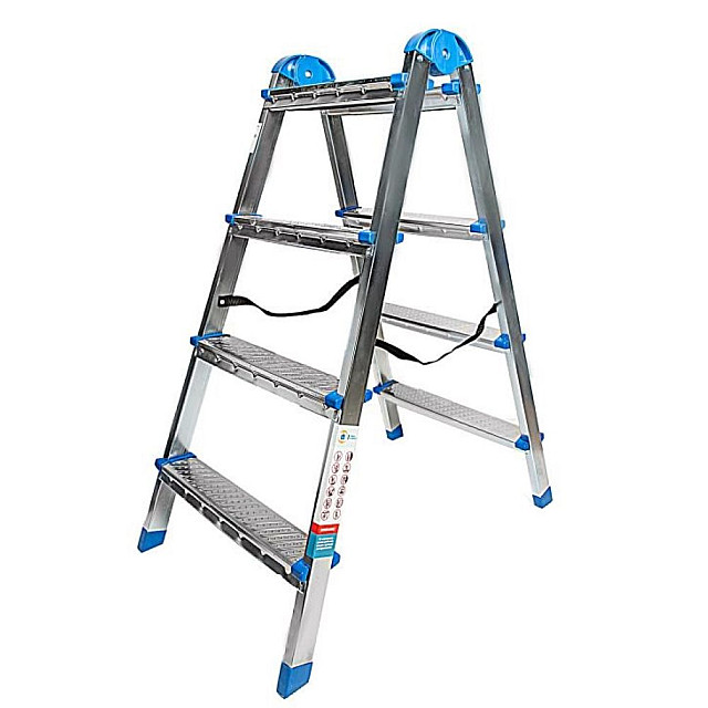 Стремянка Азбука Комфорта AZK LDTH-02.04 B4 TwoSide Pro стальная 4 ступени