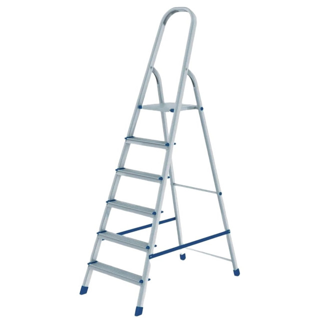 Стремянка Сибртех 97716 алюминиевая 6 ступеней