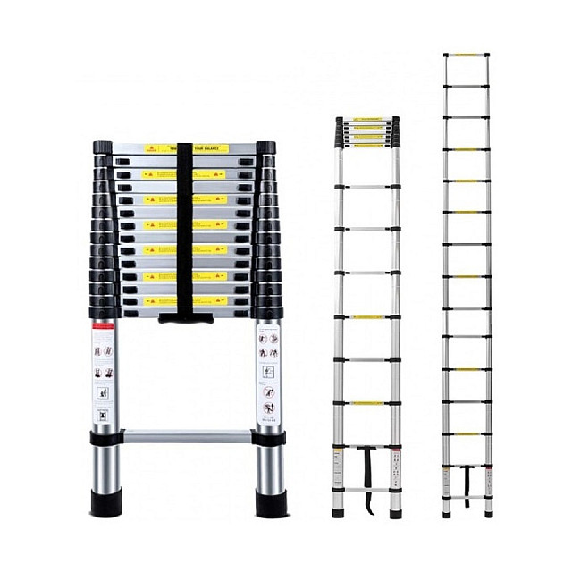 Лестница телескопическая Alumet ST 4.4 стальная 15 ступеней 4.4 м.
