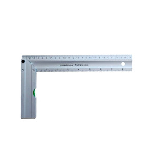 Угольник Hiborg Y-153-025 алюминевый с уровнем 250 мм