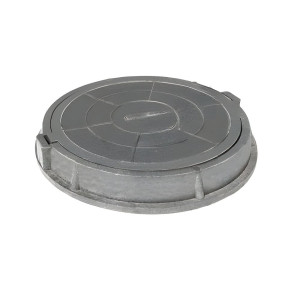 Люк полимер 760*630 мм 60кН средний круг серый