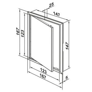 Дверца ревизионная Zernberg 1515 Porta 167*167 мм