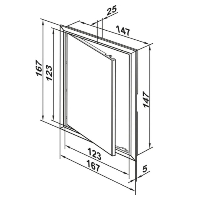 Дверца ревизионная Zernberg 1515 Porta 167*167 мм