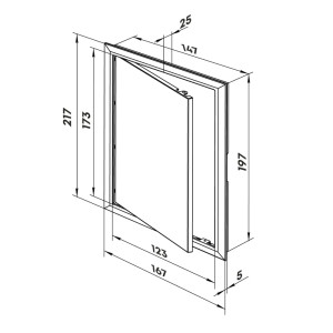 Дверца ревизионная Zernberg 1520 Porta 217*167 мм