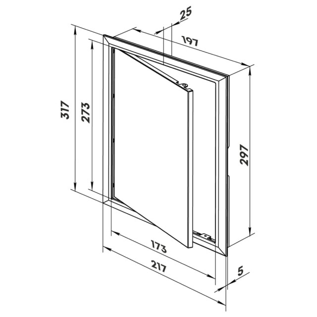 Дверца ревизионная Zernberg 2030 Porta 217*317 мм