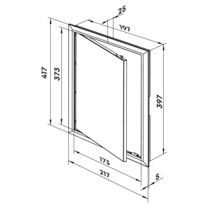 Дверца ревизионная Zernberg 2040 Porta 217*417 мм