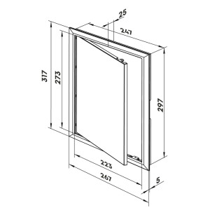 Дверца ревизионная Zernberg 2530 Porta 267*317 мм