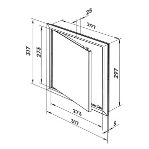 Дверца ревизионная Zernberg 3030 Porta 317*317 мм