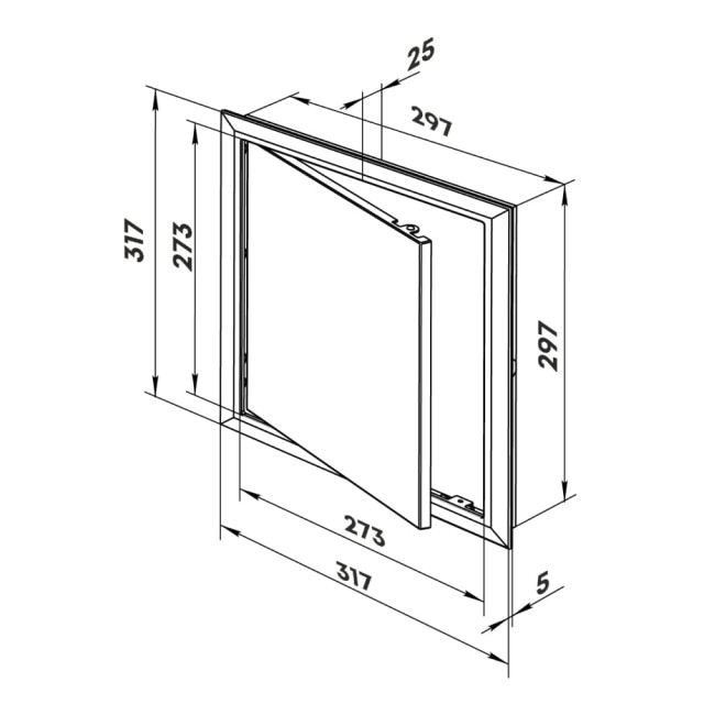 Дверца ревизионная Zernberg 3030 Porta 317*317 мм