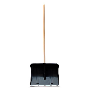 Лопата снеговая DEVery Вьюга №2 с деревянным черенком и пластиковой ручкой 500*375 мм