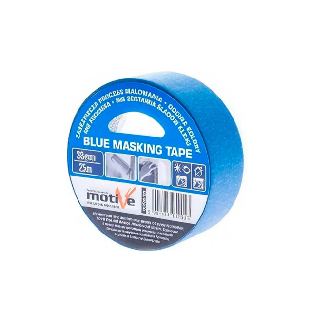 Лента малярная MotiVe Blue Masking Tape 020330 профессиональная голубая 48 мм*25 м