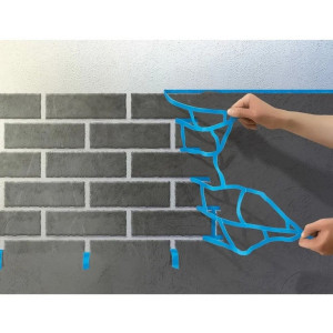 Лента клейкая Unibob 93764 для имитации кирпичной кладки 10 мм*40 м синяя