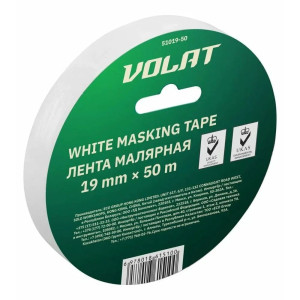 Лента малярная Волат 51019-50 белая 19 мм*50 м