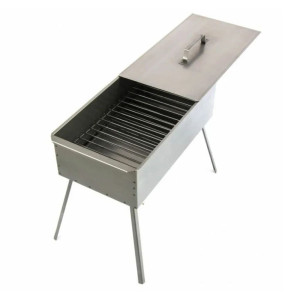 Коптильня двухъярусная Palisad Camping 69526 на ножках 500*270*175 мм