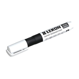 Маркер Lekon ReFresh перманентный заправляемый пулевидный наконечник черный 3 мм