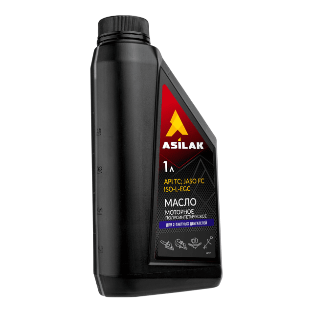 Масло моторное Asilak двухтактное полусинтетическое 1 л