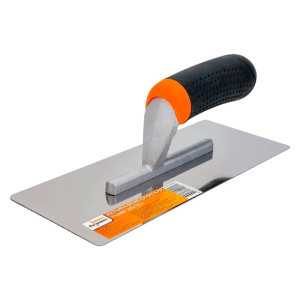 Кельма венецианская Петрович П140-240100 нержавеющая сталь прорезиненная ручка 240*100 мм