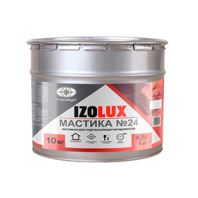 Мастика кровельная и гидроизоляционная Тайфун МБПХ IZOLUX №24 10 кг