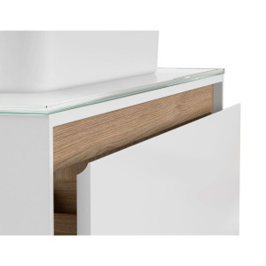 Тумба подвесная Cersanit Louna 80 под раковину со столешницей белая