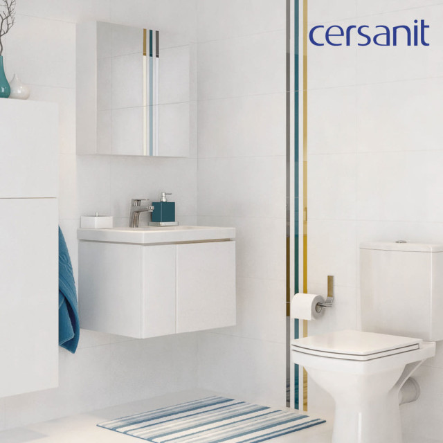Тумба подвесная Cersanit Colour 50 с раковиной Como 50