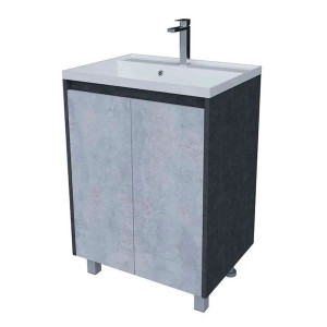 Тумба напольная Axus Джой 60 дверцы цемент под умывальник Слим