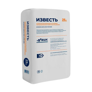 Известь строительная гидратная БЦК 2 сорт 25 кг